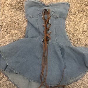 Blue Denim Corset Dress